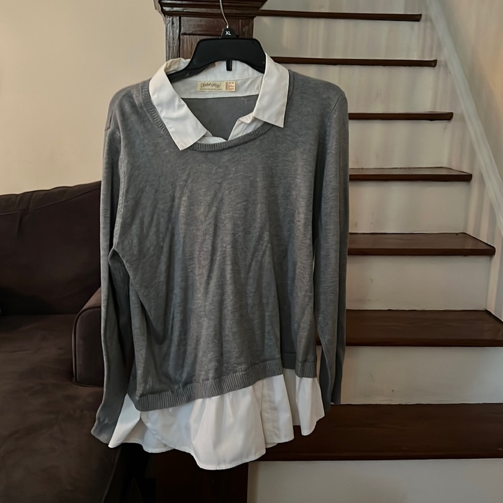 Business casual comfortable feel one piece sweater and shirt